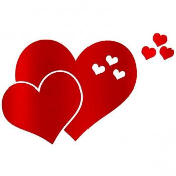 DIY 3D Mirror Heart Decoration for Walls