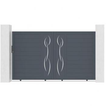 Portail coulissant Casanoov Life – aluminium Gris Anthracite 3 m × 178 cm, motorisé Tanker C600