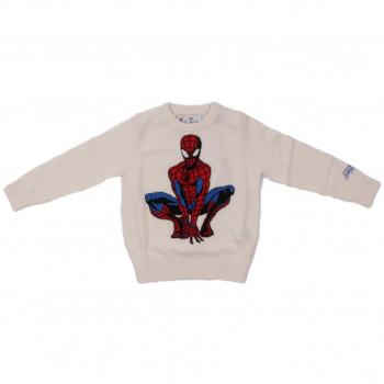 Abbigliamento bambino MC2 Saint Barth Grafico Spiderman su sfondo panna rossa