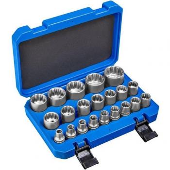 Tectake 21-Piece Torx Socket Set in Plastic Case