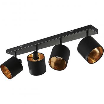 Lindby Black and Gold 4-Light Ceiling Lamp