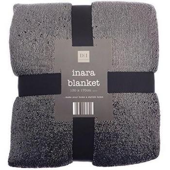 Deep Black Inara Throw 130x170cm