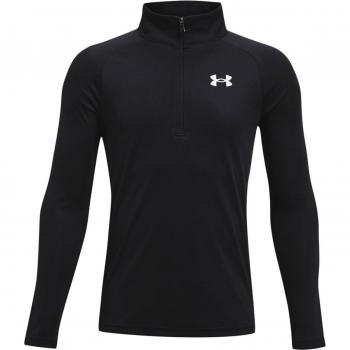 Girl's UNDER ARMOUR Juniors 2.0 ½ Zip Tech Top (Black)