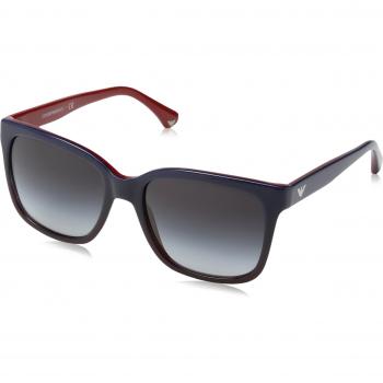 Armani Damen-Sonnenbrille 4042 – Blaugrau‑Gradient, rote Akzente