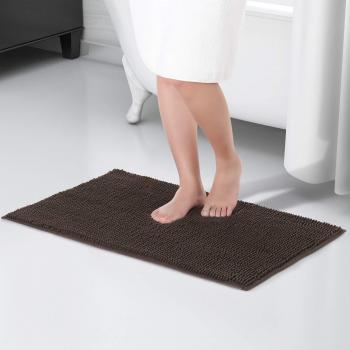 Non-Slip Lifewit Chenille Bath Mat (50x80 cm, Brown)