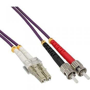 Inline® LWL Duplex Kabel LC/ST 50/125 µm OM4 20 m – LAN‑Kabel