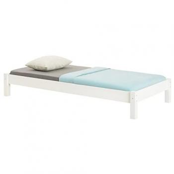 Lit futon TAIFUN en pin massif lasuré blanc