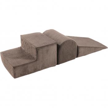Ensemble de jeu en mousse MeowBaby® 145x45x30 cm, 3 elementen, Velours Bruin