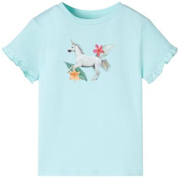 VidaXL Light Aqua Short Sleeve Kids' Shirt 140