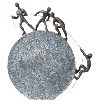 Casablanca by Gilde Dekofigur »Skulptur Lifting«, Dekoobjekt, Höhe 36 cm, mit Spruchanhänger