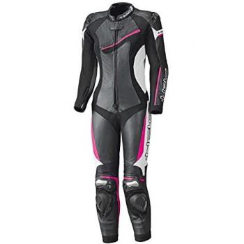 Held Ayana II Vêtement de moto femme cuir 1 pièce Noir Blanc Rose 36