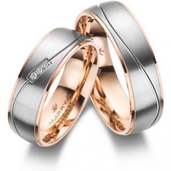 MARRYA Damen Trauring Titanring 58 rosé