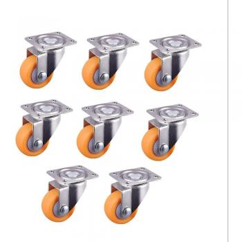 Set of 8 Soft Rubber Swivel Wheels