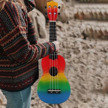 4-String Black Soprano Ukulele for Children
