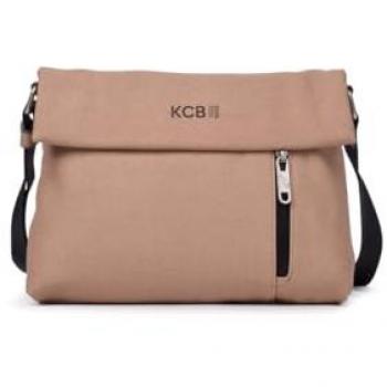 Bandolera Antirrobo KCB Strong para mujer | Diseño Compacto | 100% Vegana | Color Taupe Claro