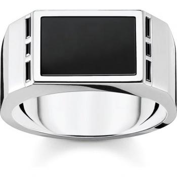 Anillo Unisex de Plata Esterlina Rectangular con Ónix
