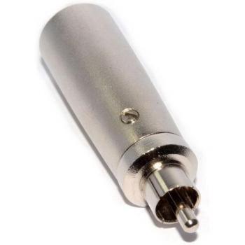Kenable Nickel 3 Pin XLR Male to RCA Adapter