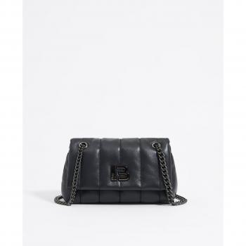 BIMBA Y LOLA Women's Mini Black Leather Flap Bag