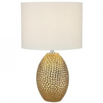 Searchlight Lampe de table avec abat‑jour textile crème