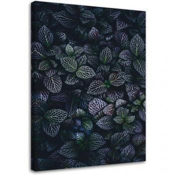 Quadro Canvas Foglie Viola 40x60
