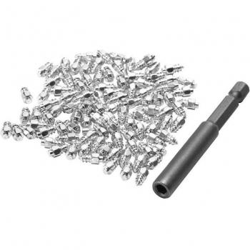 Accesorio antideslizante para neumáticos de nieve, tornillos de 9mm + manga de taladro, 100 Uds