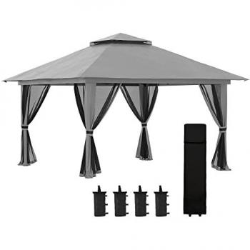Carpa Plegable Outsunny con Protección UV y Altura Ajustable