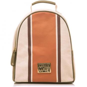 Mochila de mujer Mariamare en tejido beige con detalle en el perfil