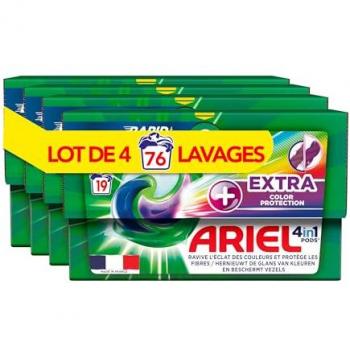 Ariel 4x19 Capsules de Lessive Protection des Fibres Complète
