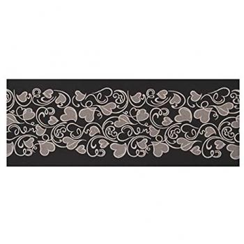 Diseno Amour Tappeto Passatoia Jacquard 57x280 Nero