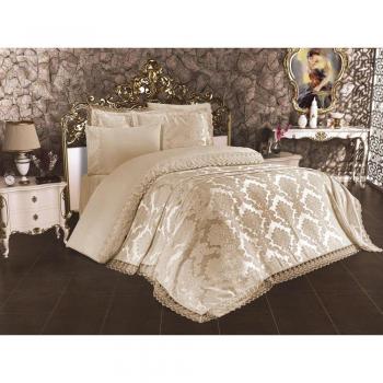 Set Nuptial Lalezar Dentelle 7 Composants Cappuccino