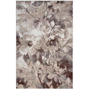 My home Teppich Almrose, rechteckig, 9 mm, weicher Kurzflor, Blumenmotiv