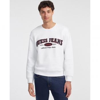 Felpa Guess Jeans Uomo Bianco Puro Art M4yq20 K9v31
