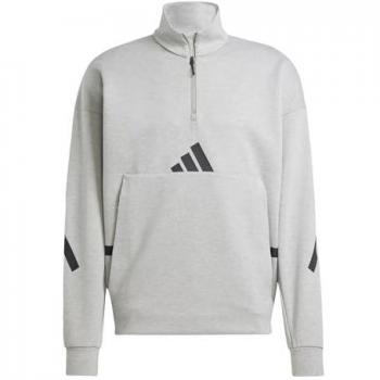 Z.N.E. Felpa Uomo Grigio con Tessuto Mesh