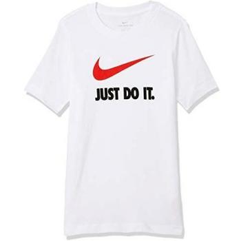 Nike Kinder T-Shirt, Sportswear, Weiß/Rot, Größe L