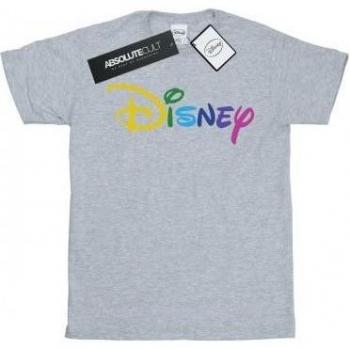 Top a Manica Lunga Disney Uomo Logo Bianco