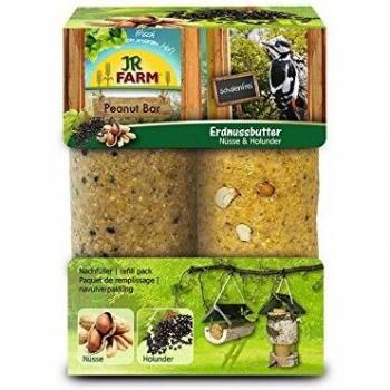 350g JR Garden Barre de cacahuète Friandises aux noix et au sureau pour oiseaux 2 friandises de