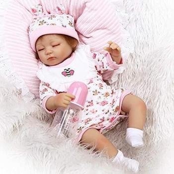 Belle poupée de bébé en silicone vinyle souple et réaliste pour les enfants (Girl)