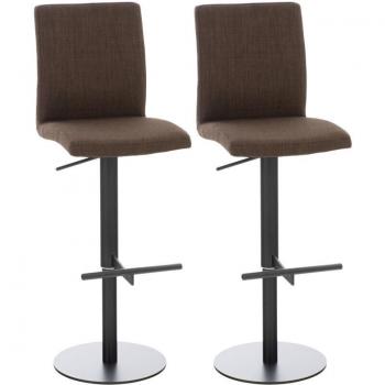 CLP Barhocker Cadiz Stoffbezug, höhenverstellbar (2‑Pack)