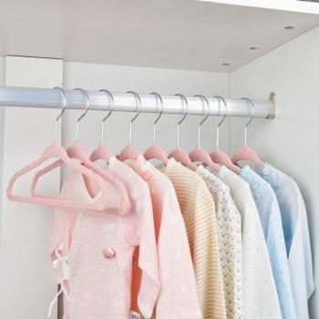 20 Pack Pink Baby Hangers with Swivel Hook and Notch