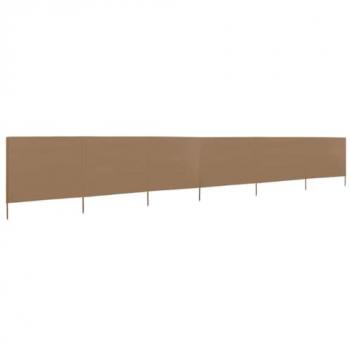 Paravent coupe-lumière taupe 6 panneaux, 800 × 80 cm