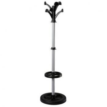 Appendiabiti 8 Ganci Metallo Verniciato Grigio Nero