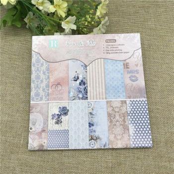 Cohorte de papier scrapbooking You Me – 24 tuiles artisanales