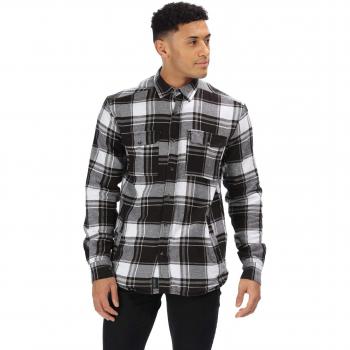 Chemise Tygo à Carreaux Moletonnée Regatta Homme Noir FR: M
