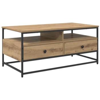 Mesa de Café y Cajón de Roble Natural