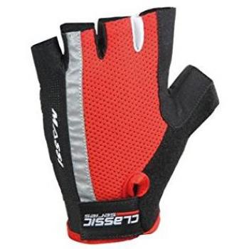 MASSI Classic Handschuhe für Fahrradfahrer, Unisex, rot/schwarz, XXS