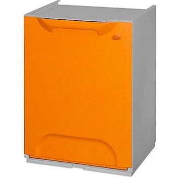 PAPELERA RECICLAJE EN POLIPROPILENO COLOR AMARILLO CON DEPÓSIT