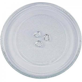Plato universal de vidrio para microondas, incluye 3 accesorios, 24,5 cm