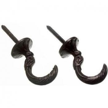 Curtain Hold Back Hooks Egyptian Black 45MM