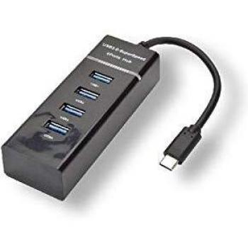 MCL Hub USB‑C USB‑3.0‑Dockingstation (vier Ports) – Schwarz