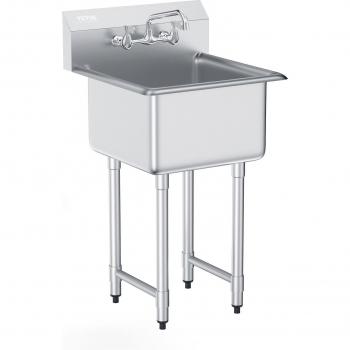 Évier de cuisine VEVOR 533,4x457x1041 mm avec pieds
